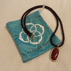 Kendra Scott Marlowe Necklace in Bordeaux and Gold
